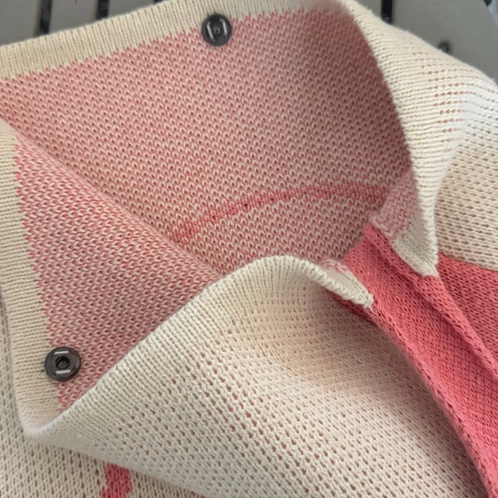 Gyto smile  face stretched, tote, bag, pink, and cream